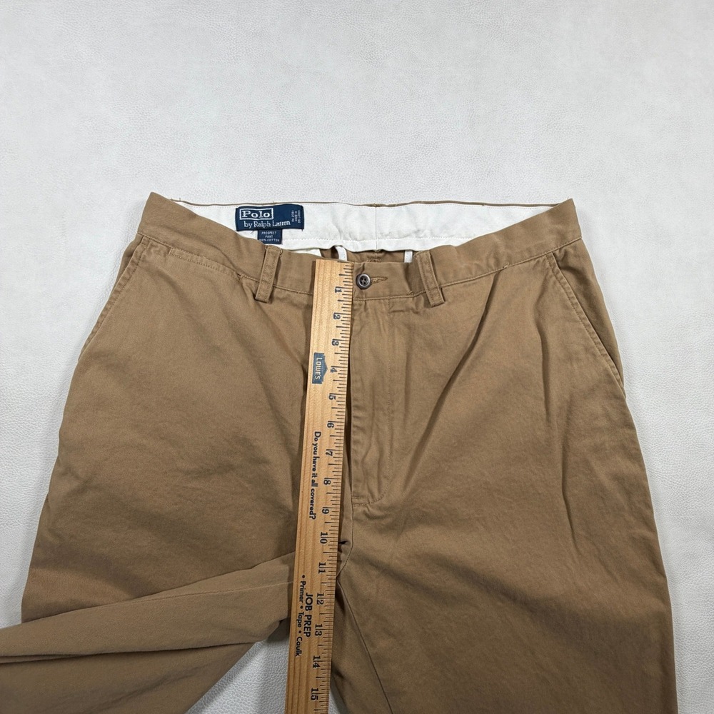 Polo Ralph Lauren Prospect Pant Mens 35x32 Khaki Tan Cotton Chino Straight Leg - Picture 4 of 12